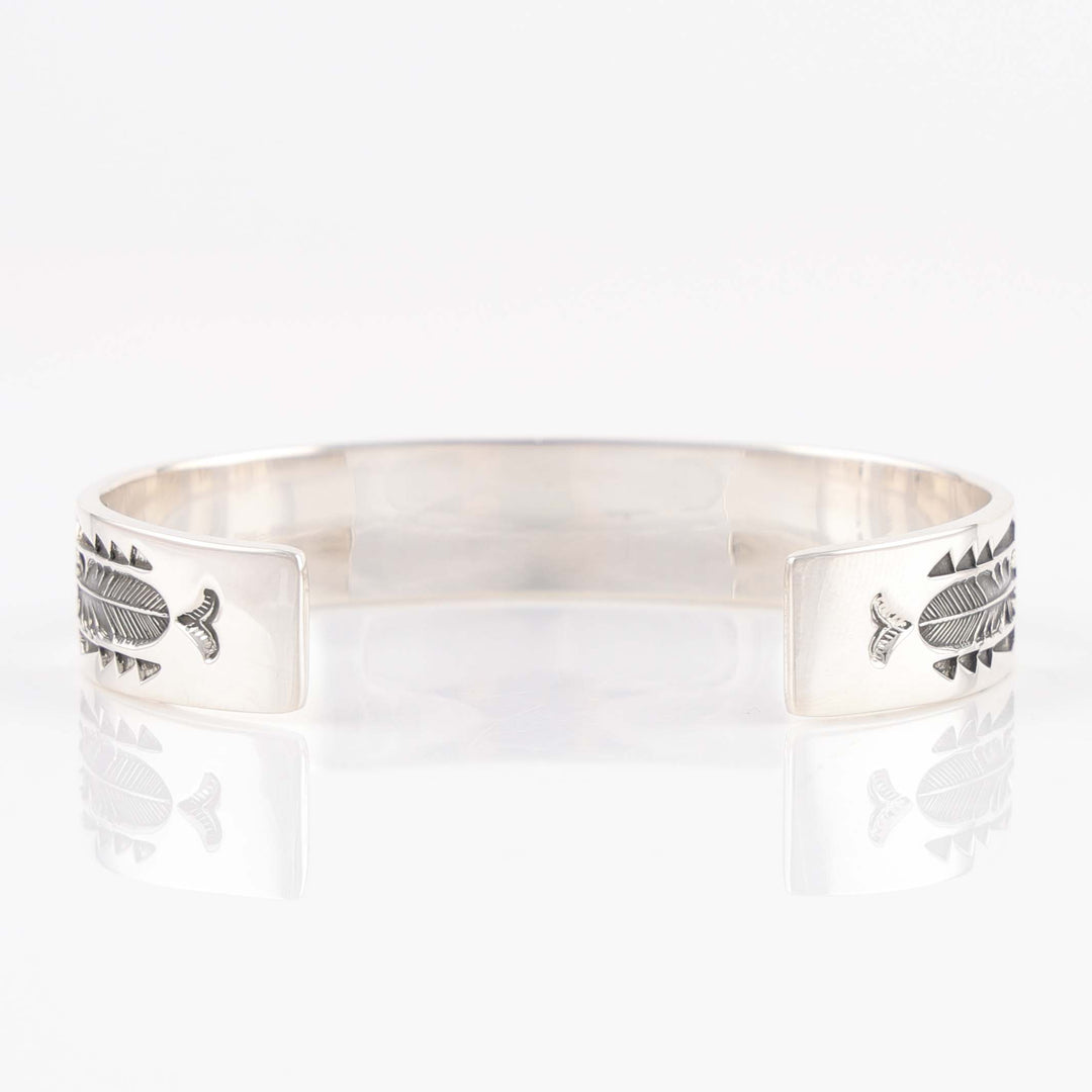 Stamped Silver Cuff