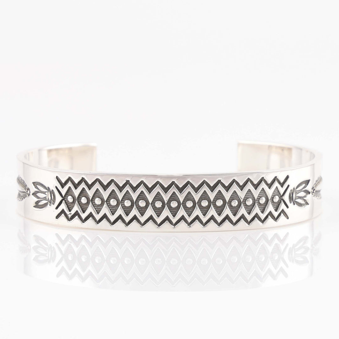 Stamped Silver Cuff