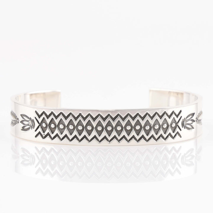 Stamped Silver Cuff