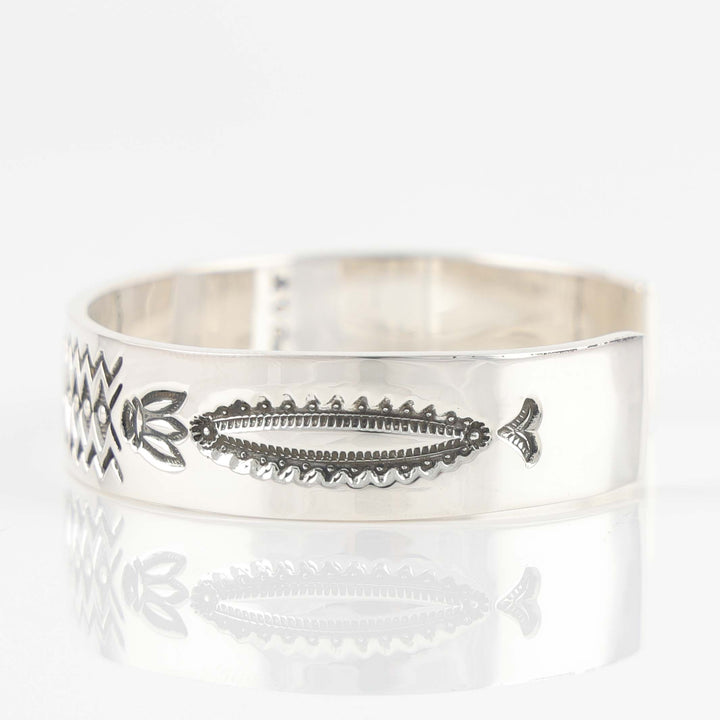 Stamped Silver Cuff