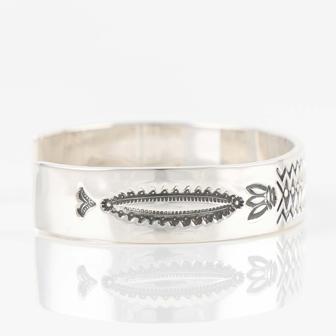 Stamped Silver Cuff