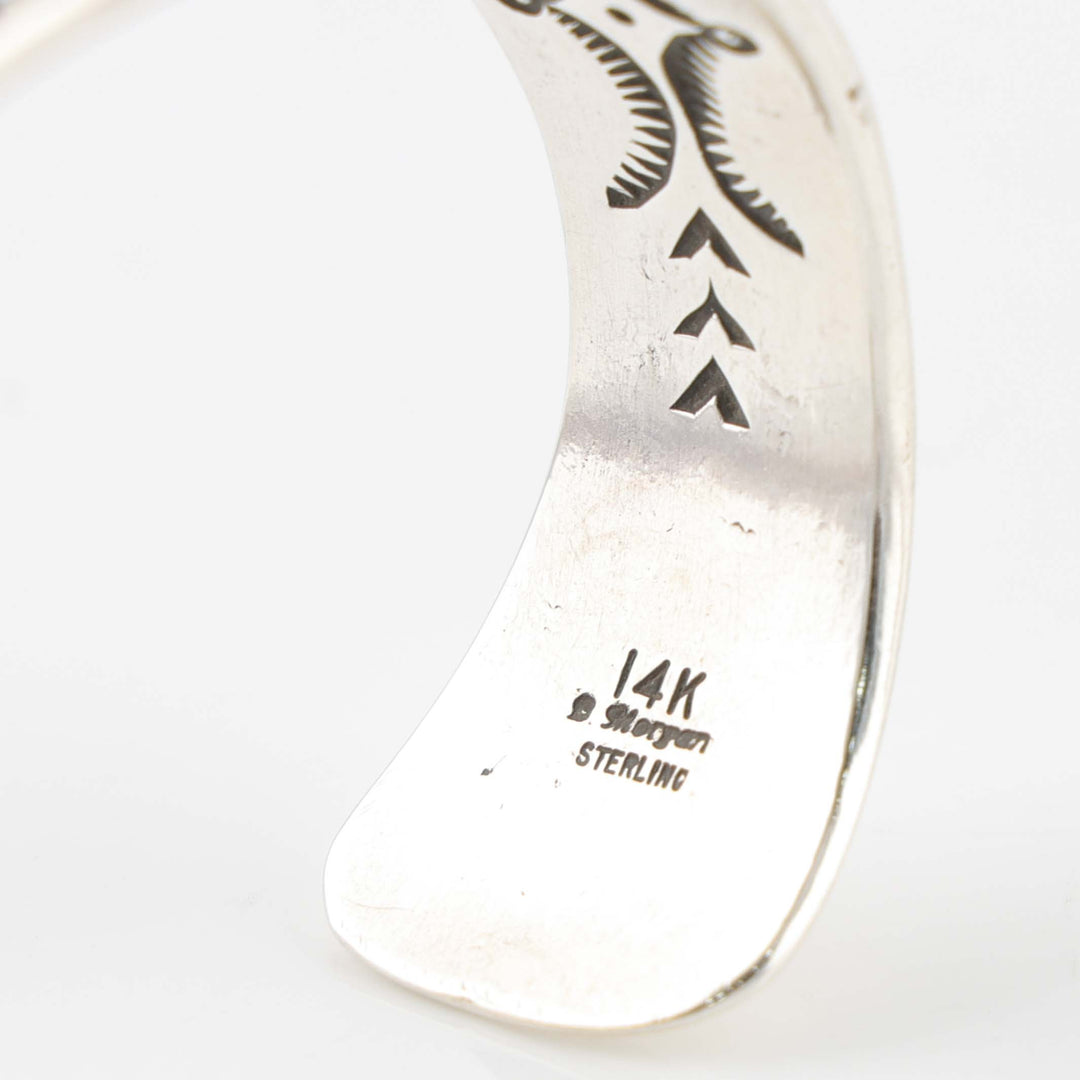 Gold on Silver Pueblo Cuff