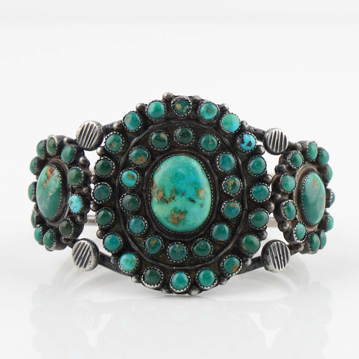 1940s Turquoise Cluster Cuff