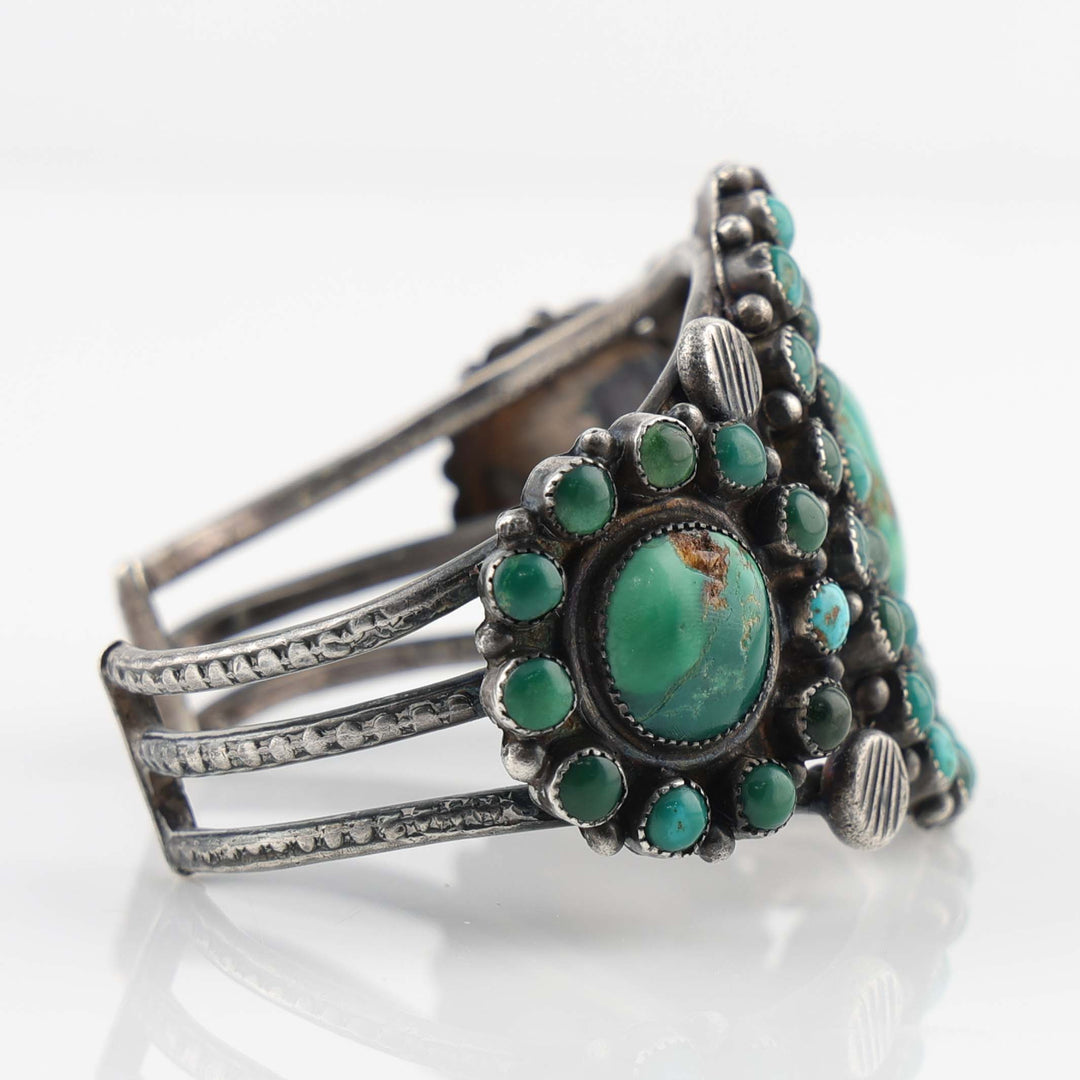 1940s Turquoise Cluster Cuff