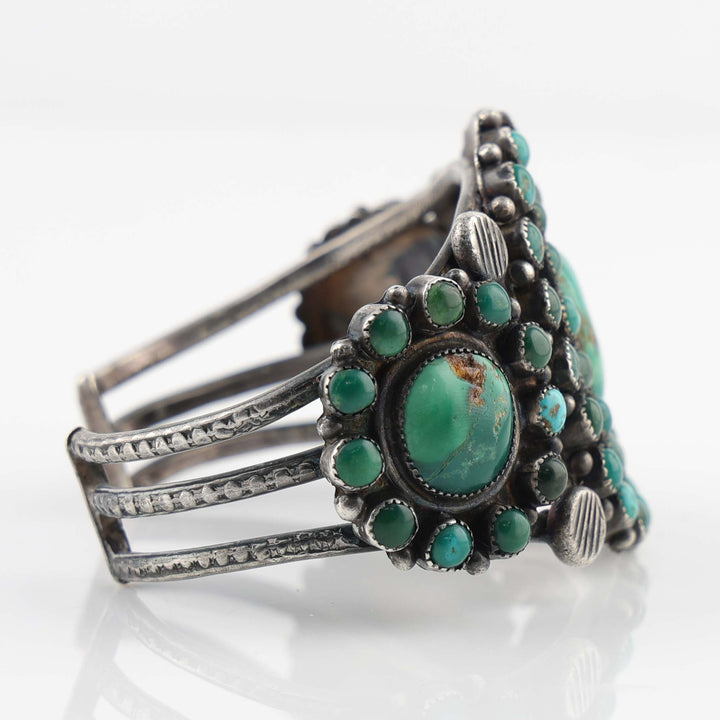 1940s Turquoise Cluster Cuff