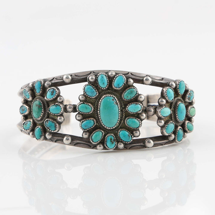 1940s Turquoise Cluster Cuff