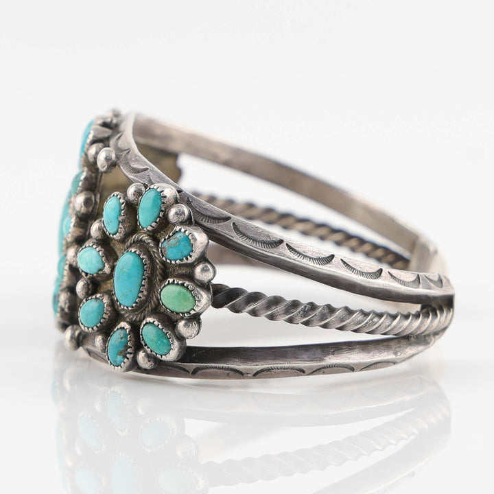 1940s Turquoise Cluster Cuff