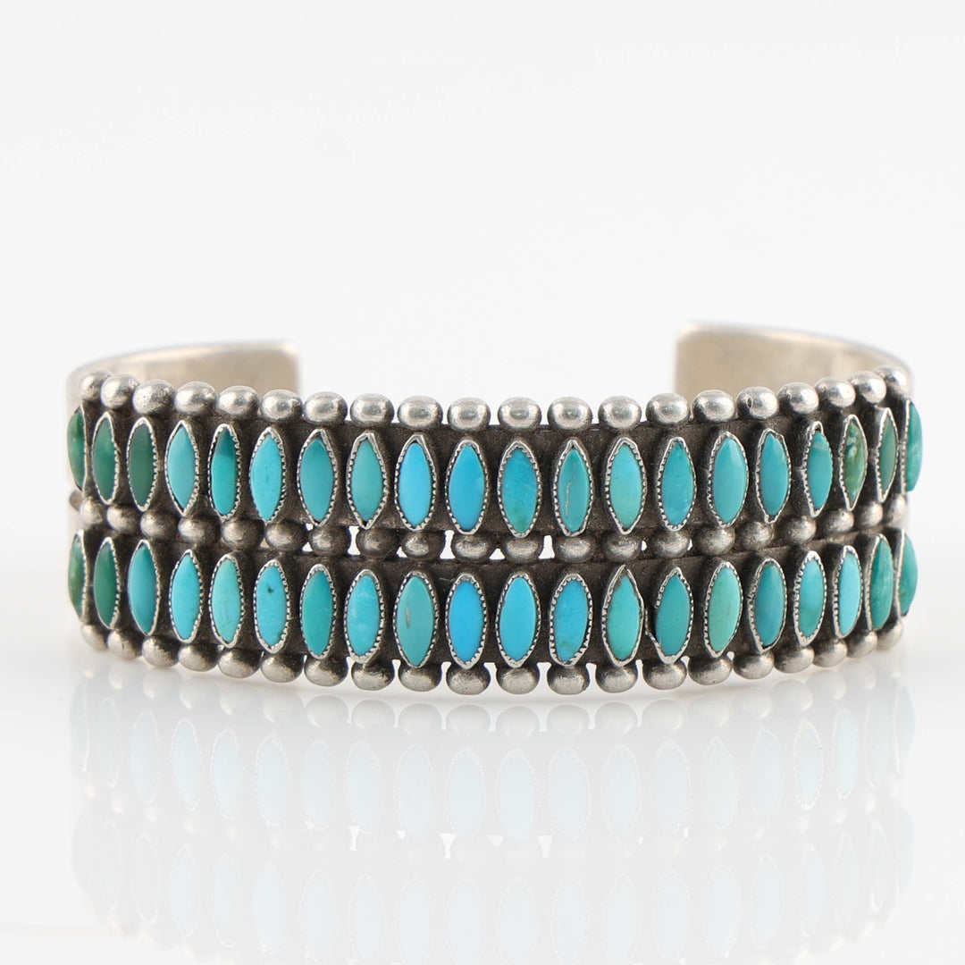 1940s Turquoise Needlepoint Cuff