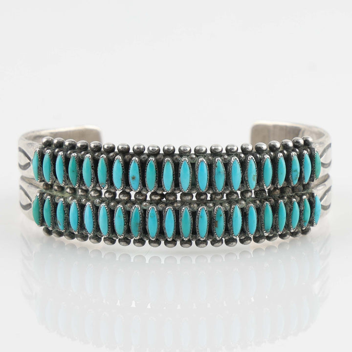 1940s Turquoise Needlepoint Cuff