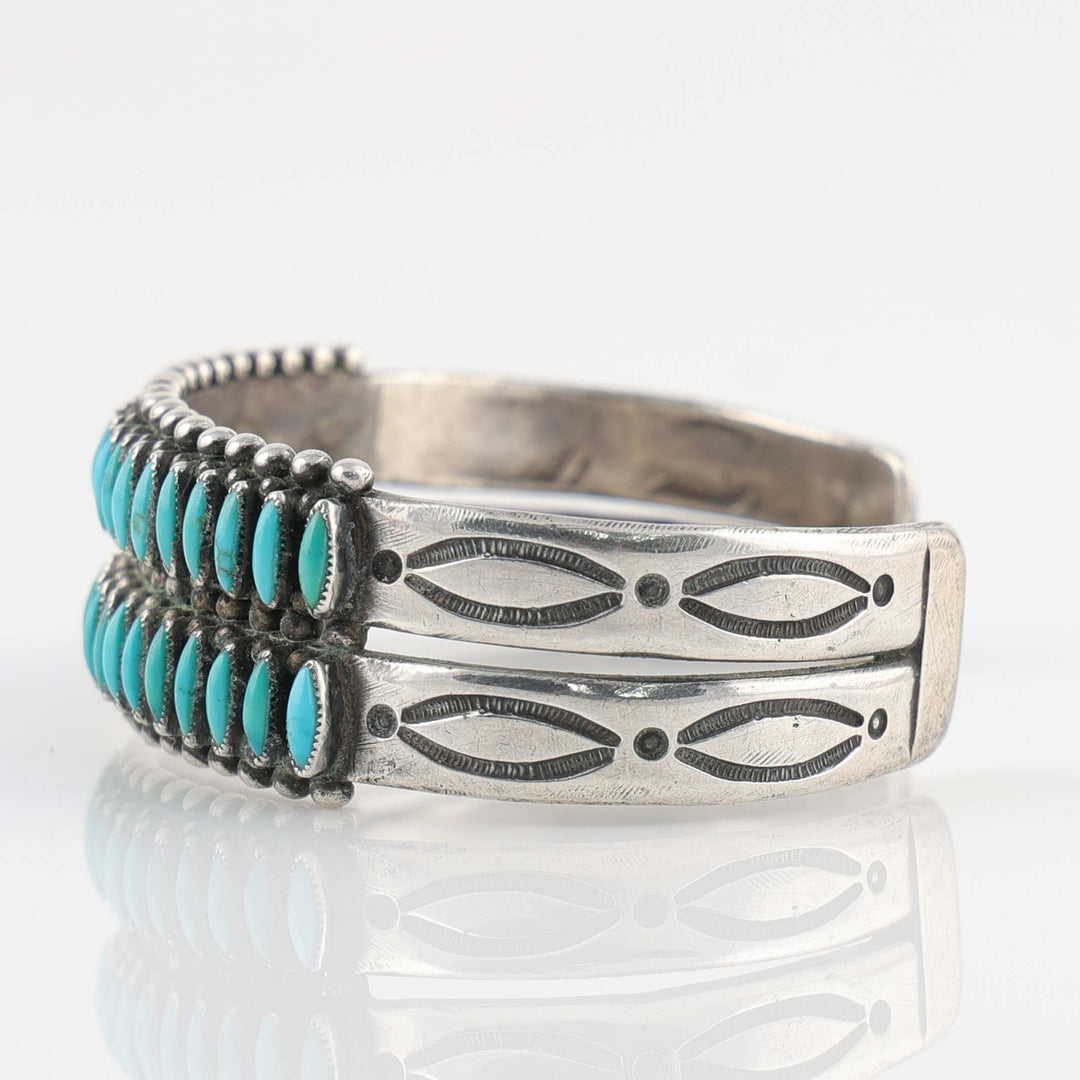 1940s Turquoise Needlepoint Cuff