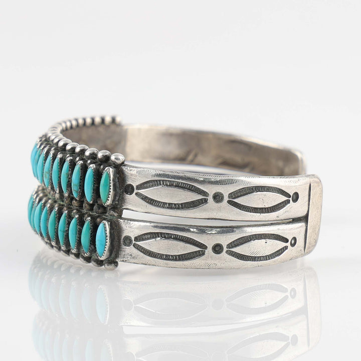1940s Turquoise Needlepoint Cuff