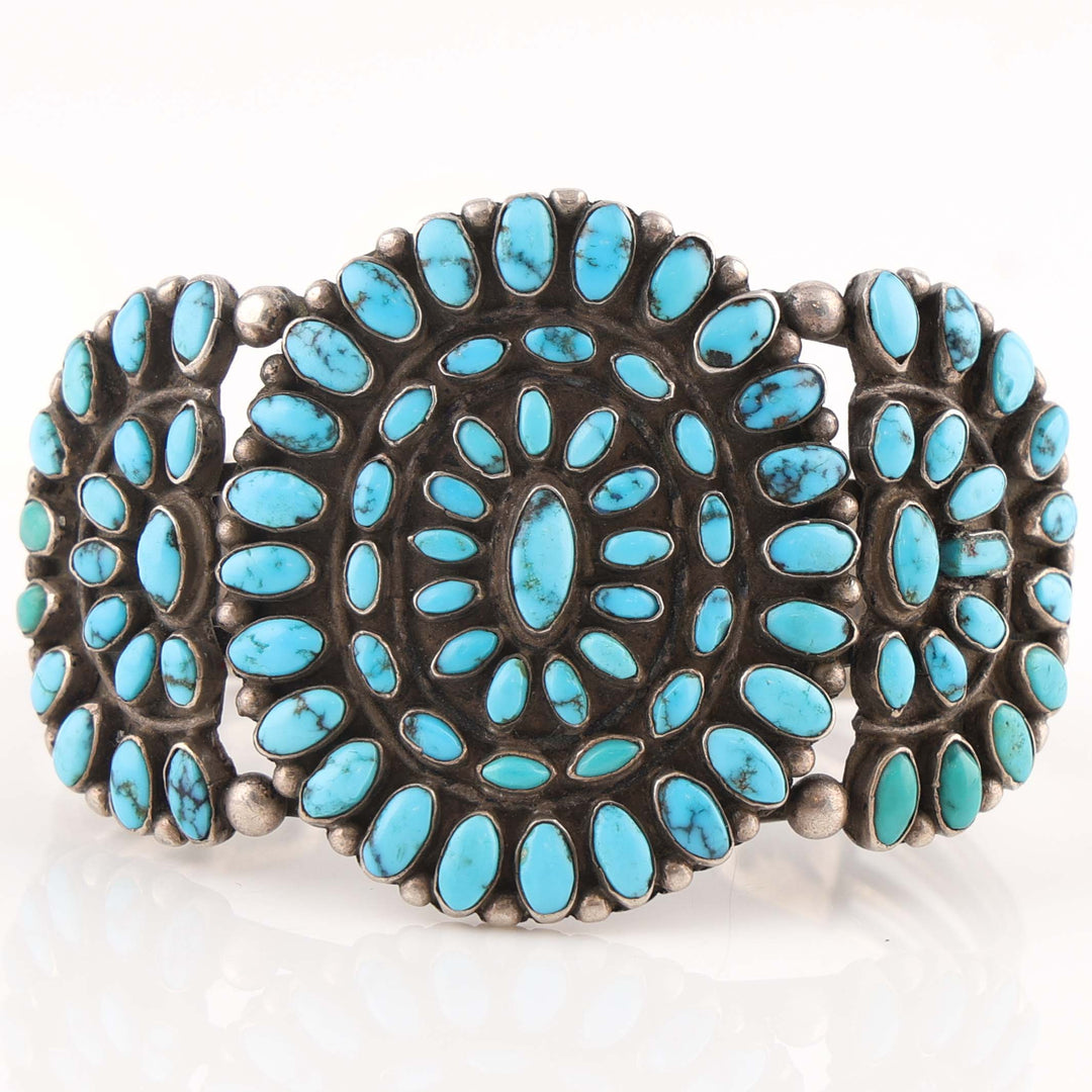 1930s Turquoise Cluster Cuff