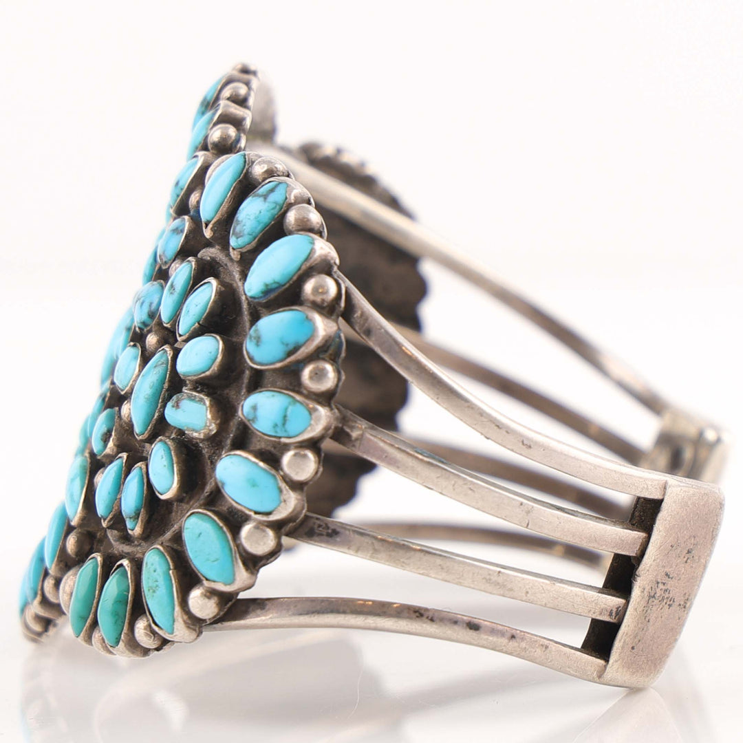 1930s Turquoise Cluster Cuff