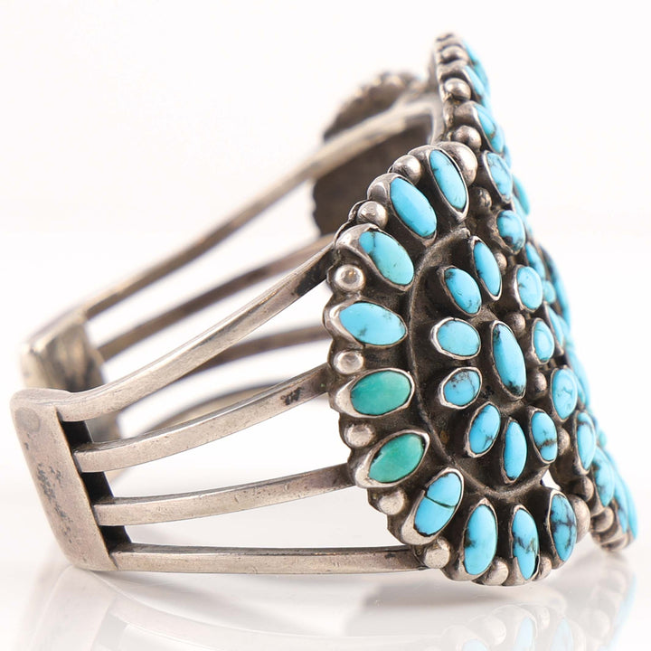 1930s Turquoise Cluster Cuff