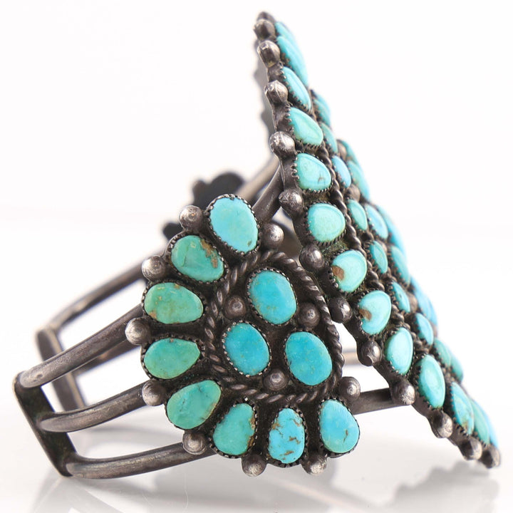 1930s Turquoise Cluster Cuff