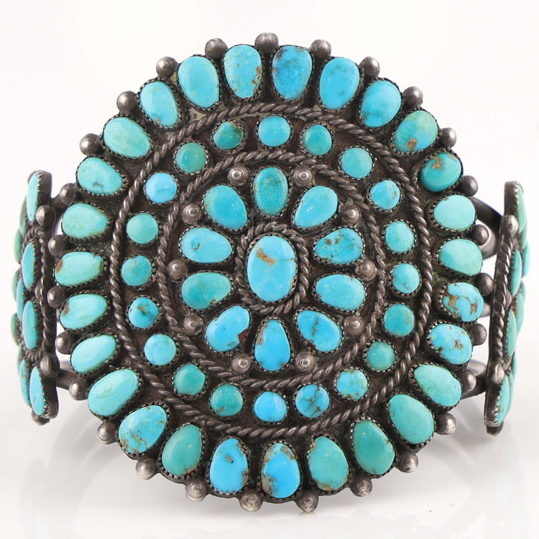 1930s Turquoise Cluster Cuff
