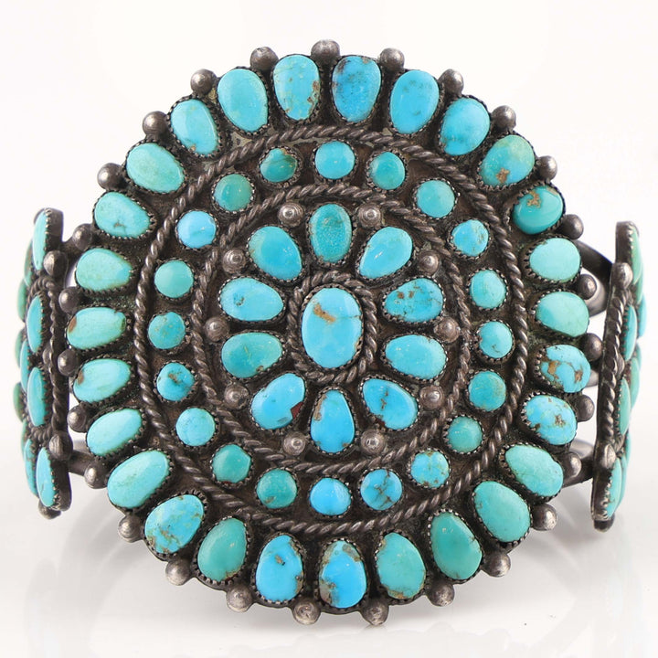 1930s Turquoise Cluster Cuff