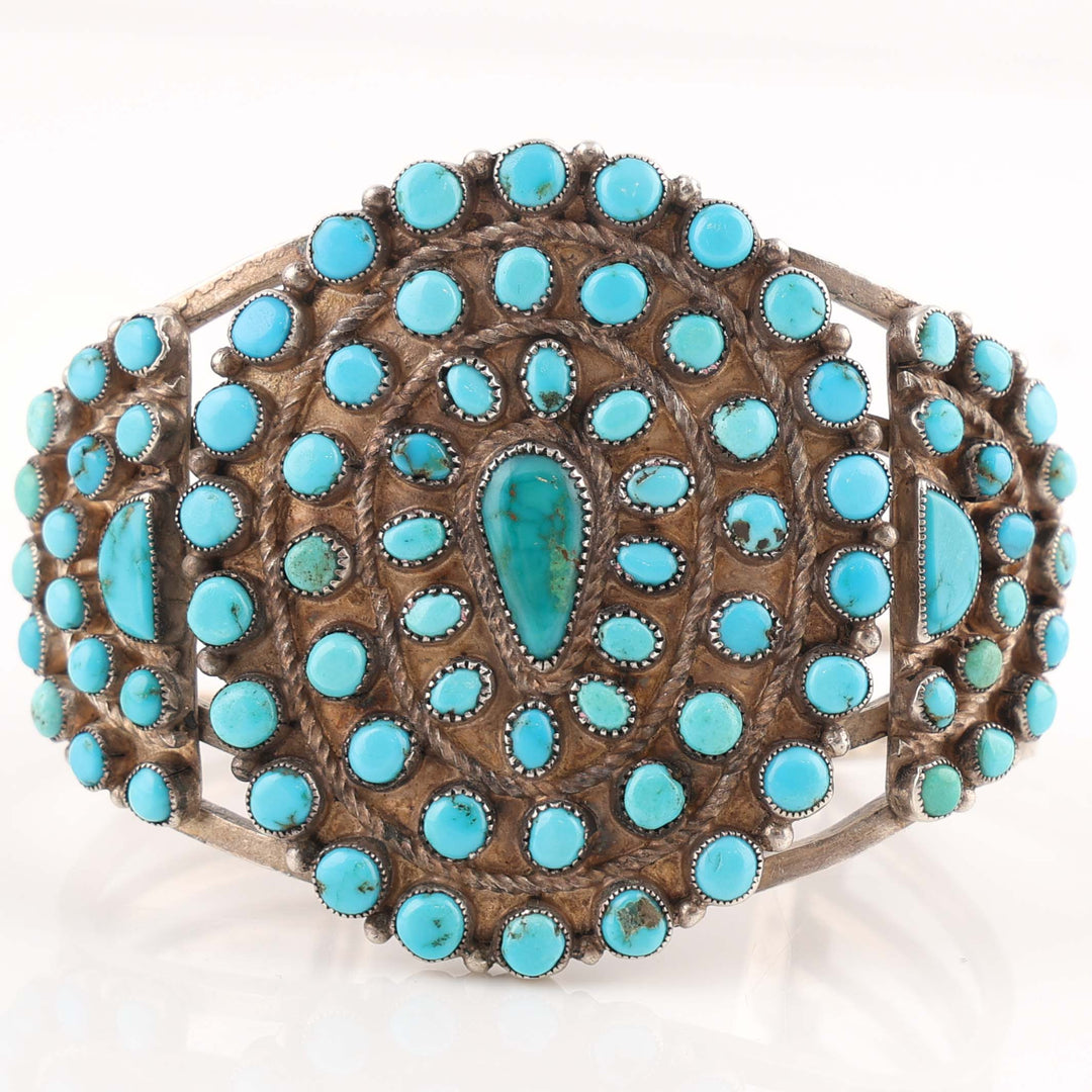 1950s Turquoise Cluster Cuff