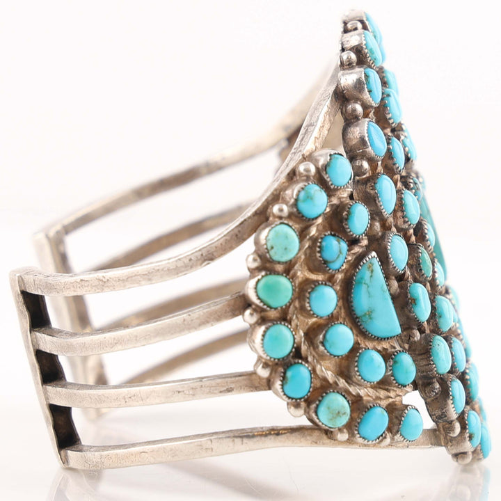 1950s Turquoise Cluster Cuff