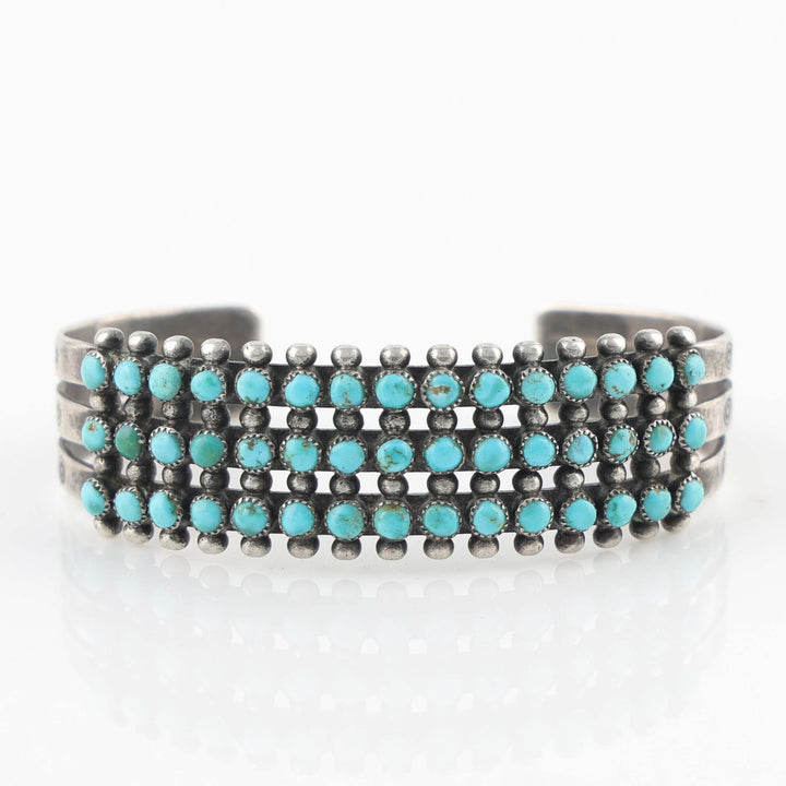 1940s Zuni Turquoise Row Bracelet