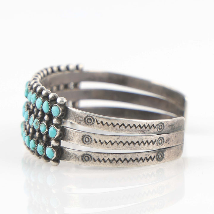 1940s Zuni Turquoise Row Bracelet