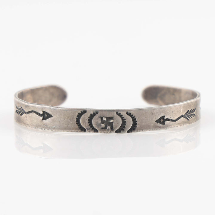 1930s Whirling Log and Arrow Cuff