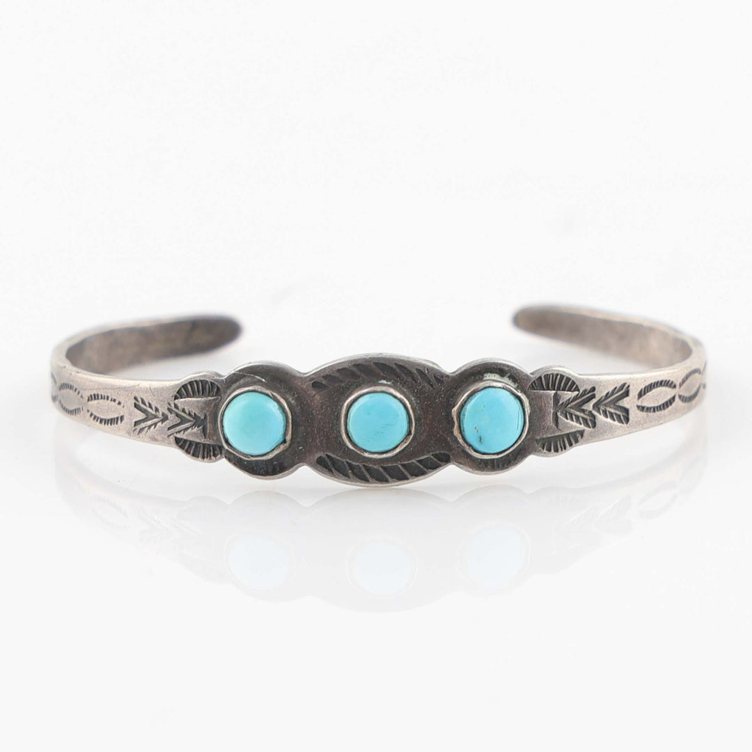 1940s Navajo Turquoise Baby Bracelet