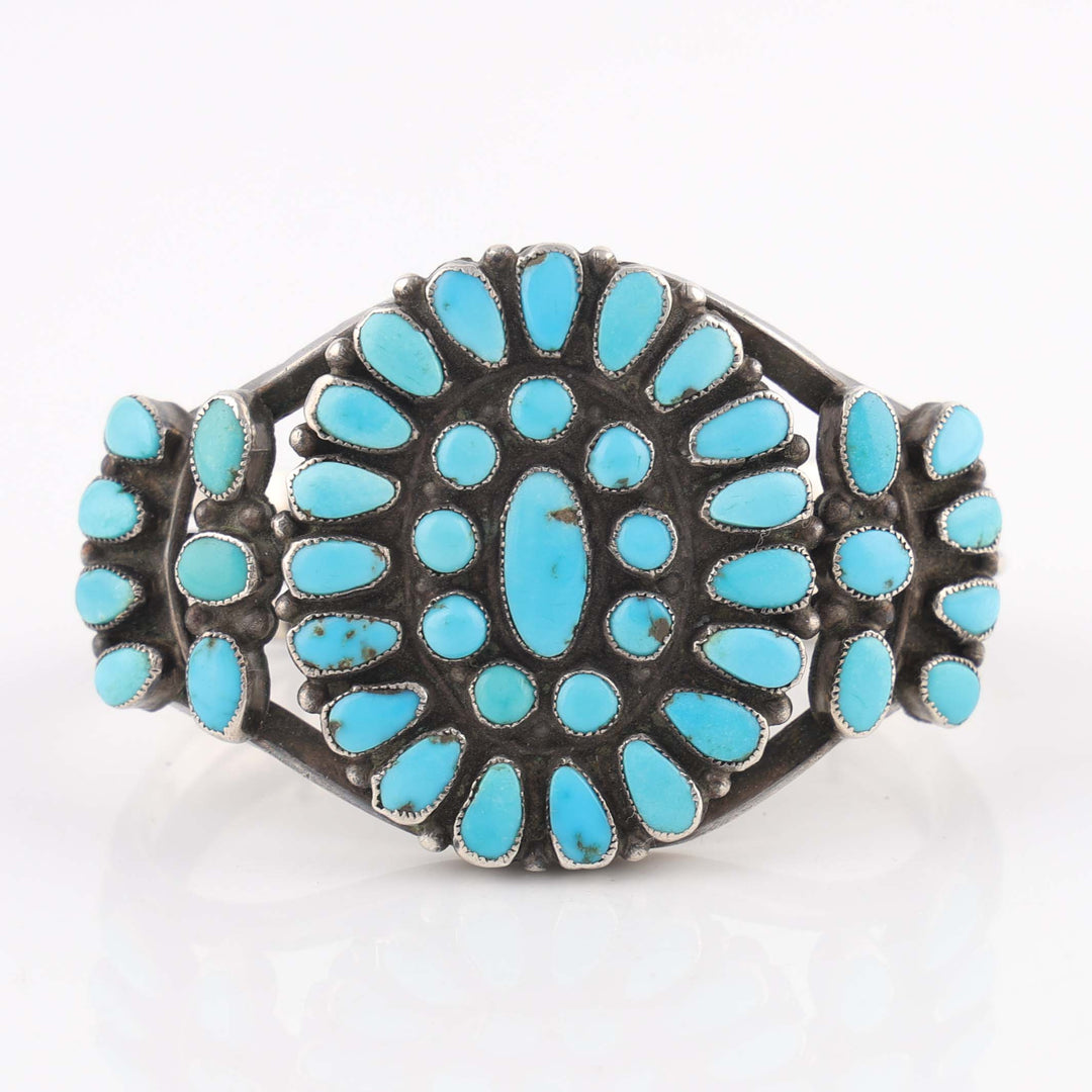 1940s Turquoise Cluster Cuff