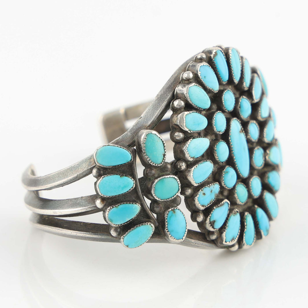 1940s Turquoise Cluster Cuff