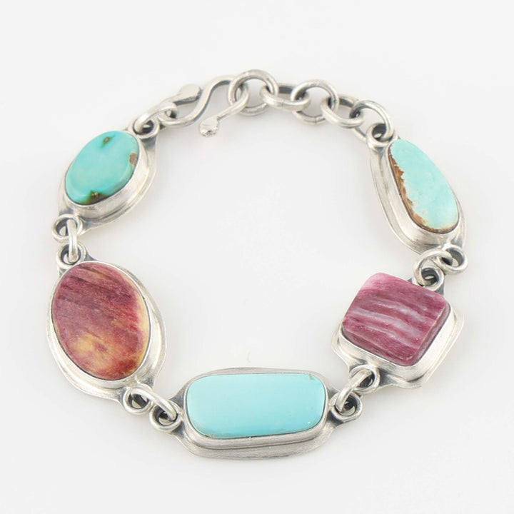 Spiny Oyster and Turquoise Bracelet