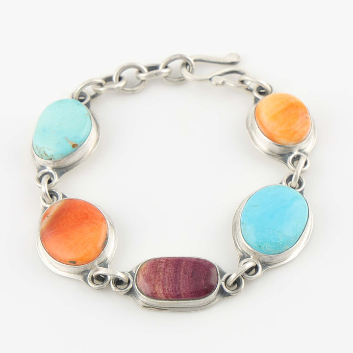 Spiny Oyster and Turquoise Bracelet