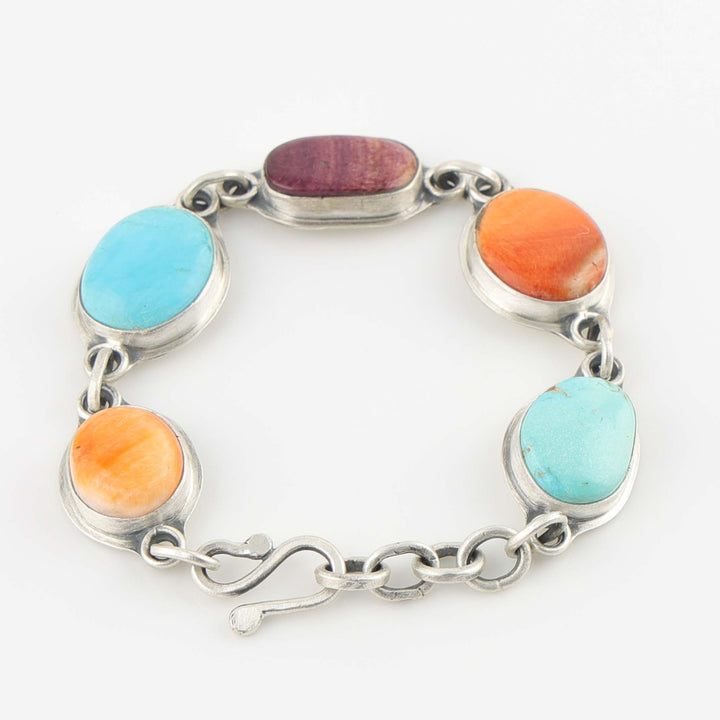 Spiny Oyster and Turquoise Bracelet