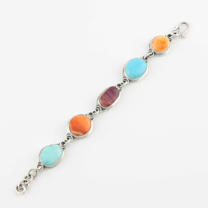 Spiny Oyster and Turquoise Bracelet