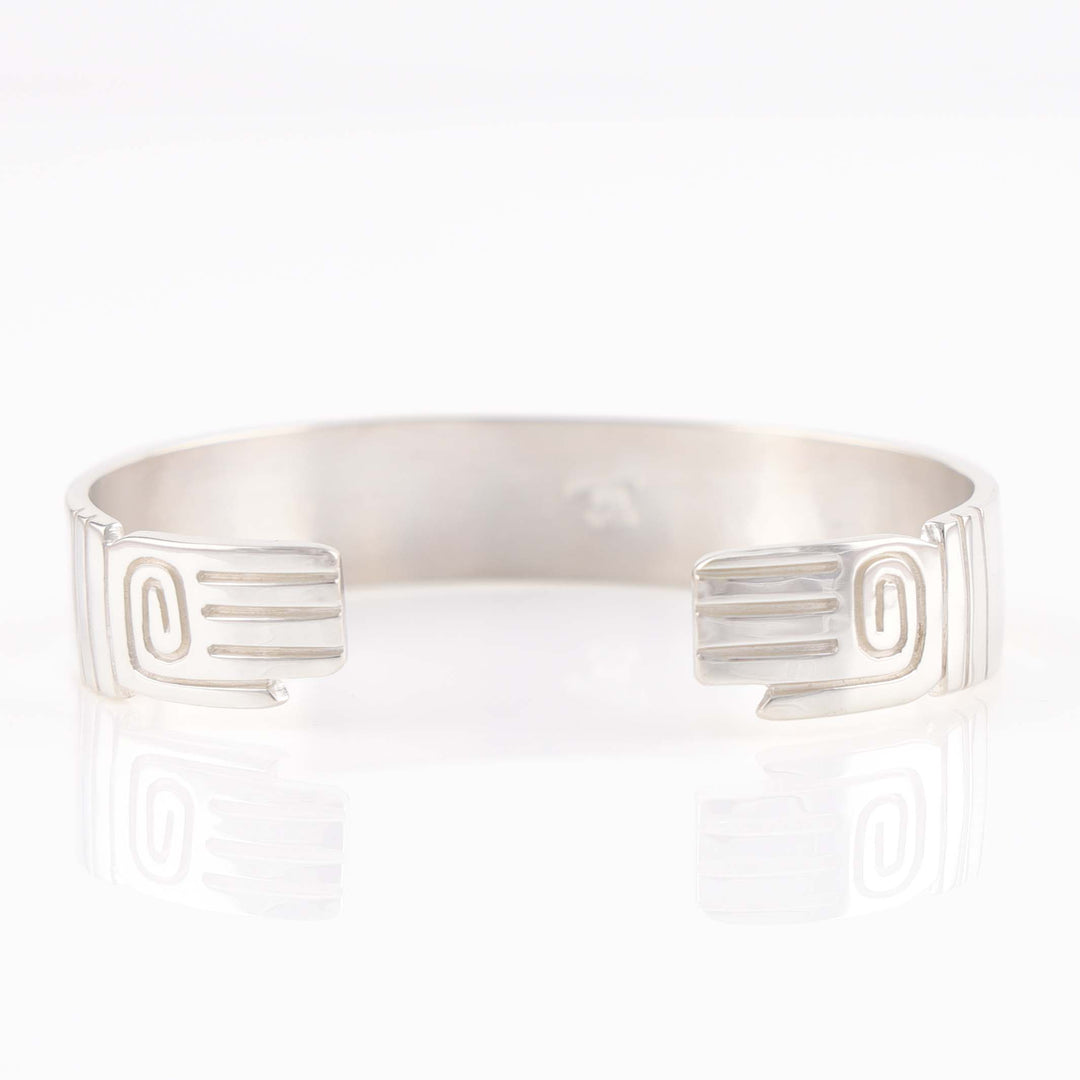 Gold on Silver Bear Cuff