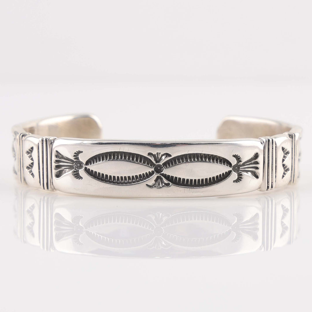Stamped Silver Cuff