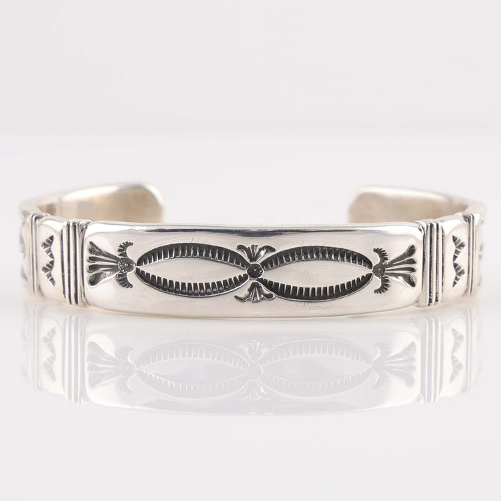 Stamped Silver Cuff