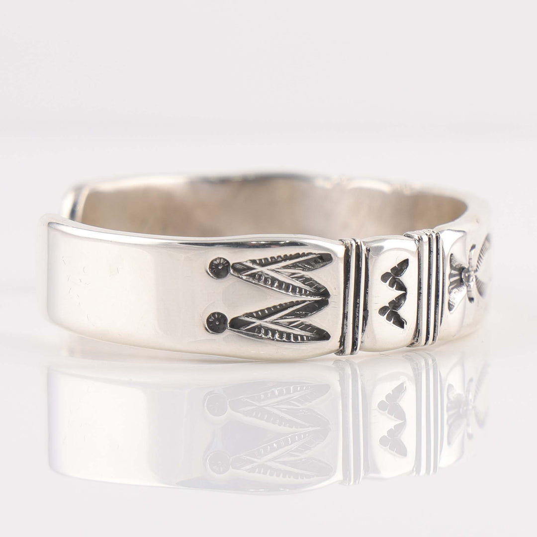 Stamped Silver Cuff