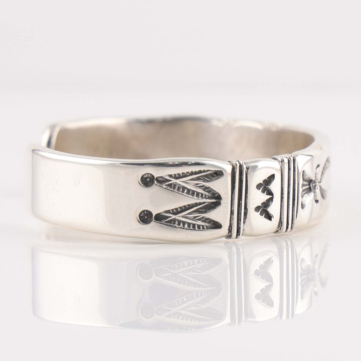 Stamped Silver Cuff