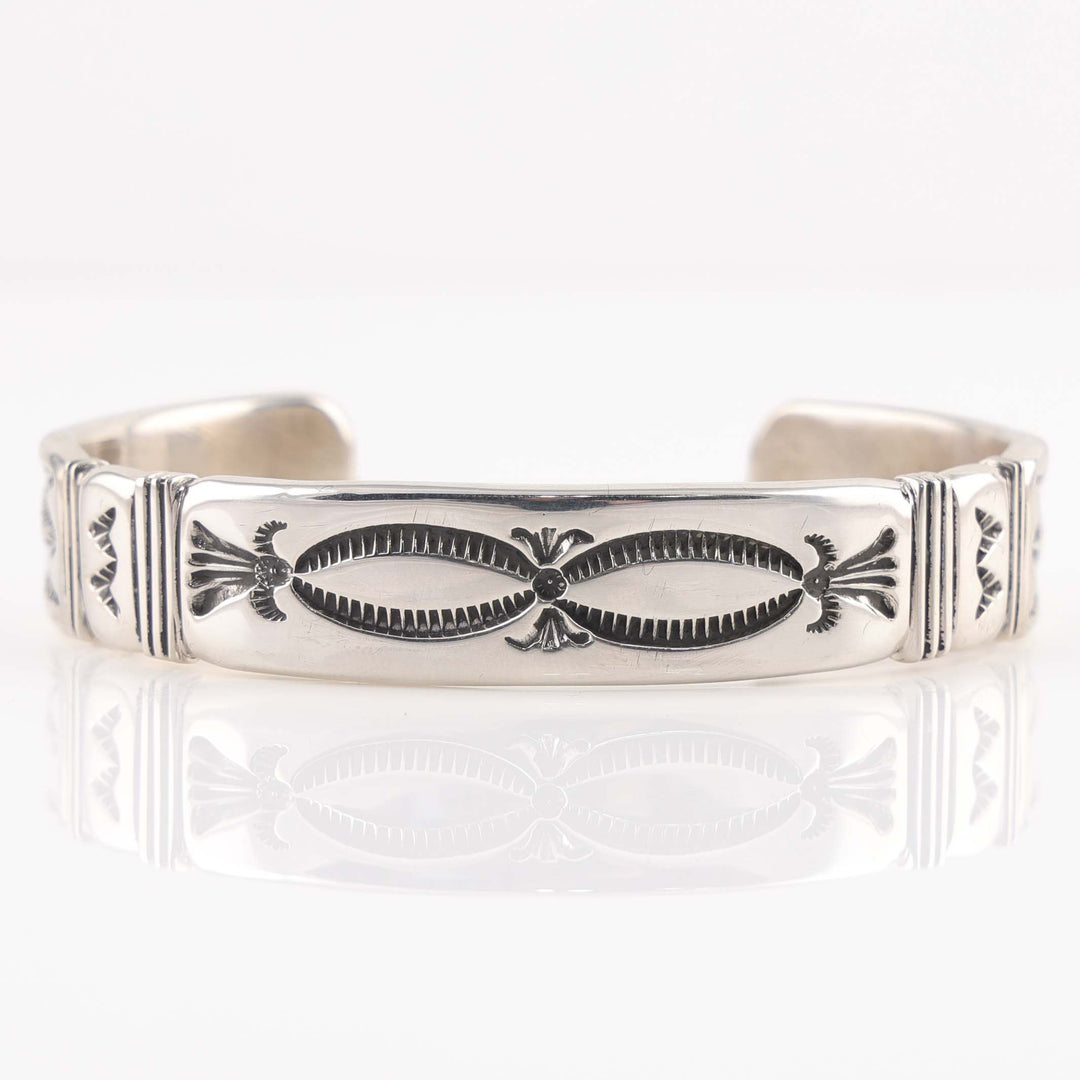 Stamped Silver Cuff