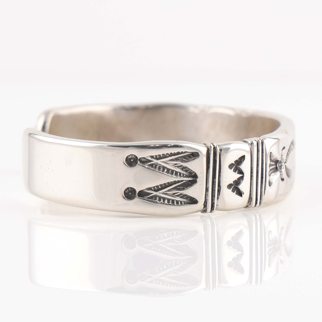 Stamped Silver Cuff