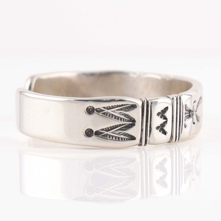 Stamped Silver Cuff