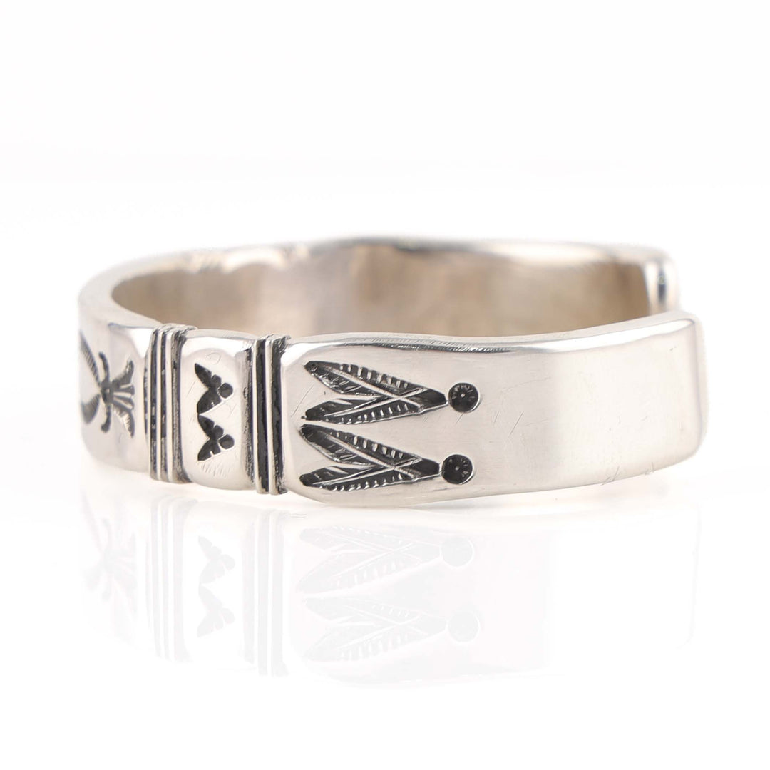 Stamped Silver Cuff