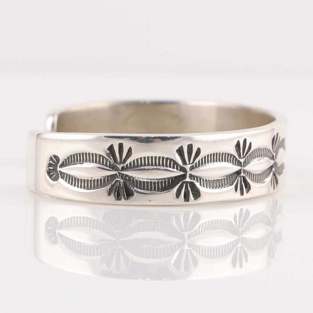 Stamped Silver Cuff