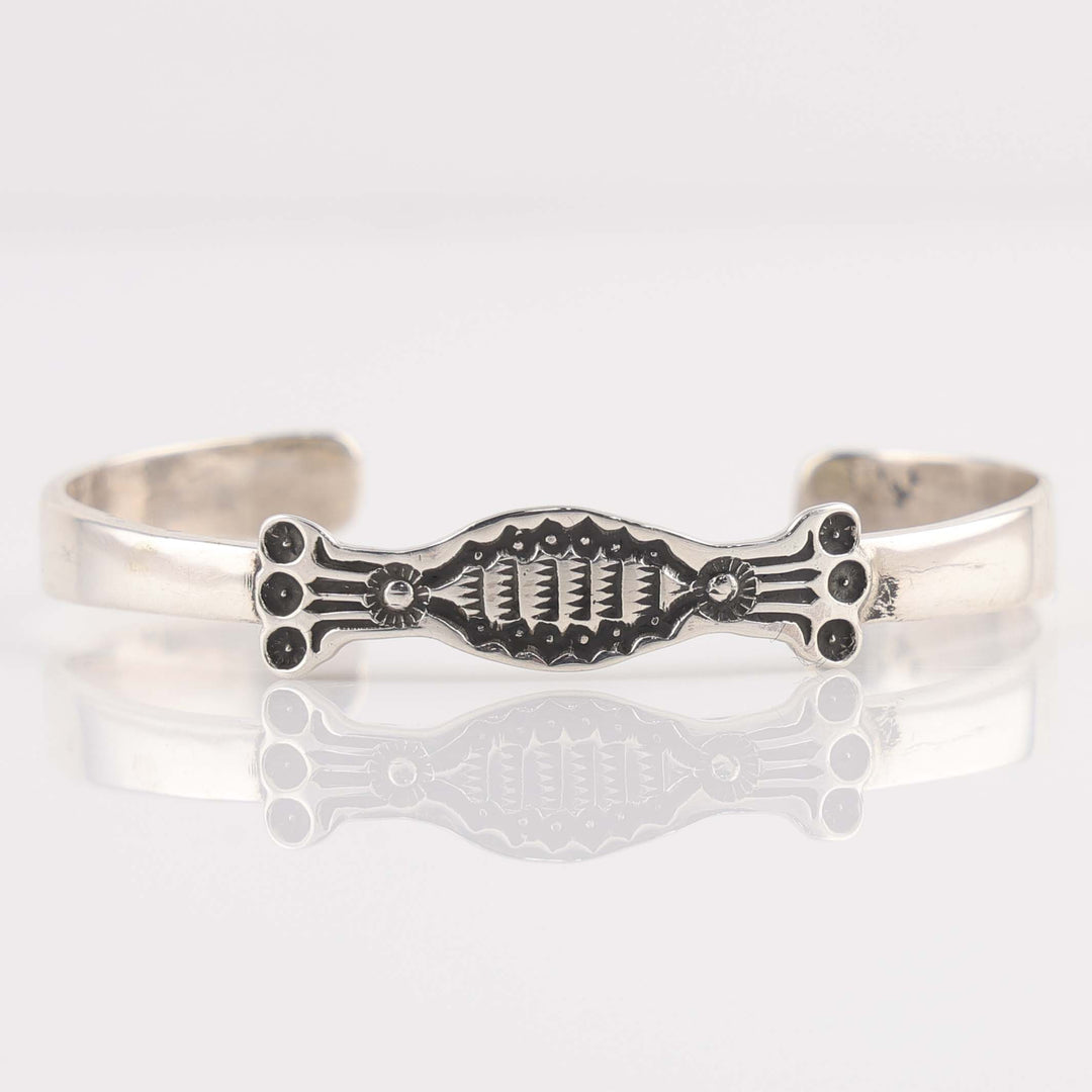 Stamped Silver Cuff