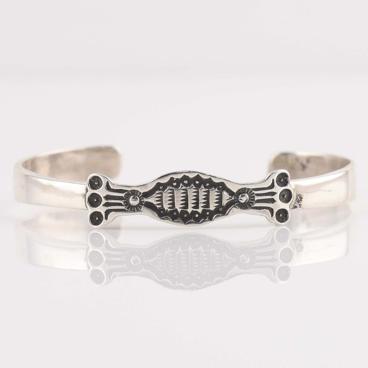 Stamped Silver Cuff