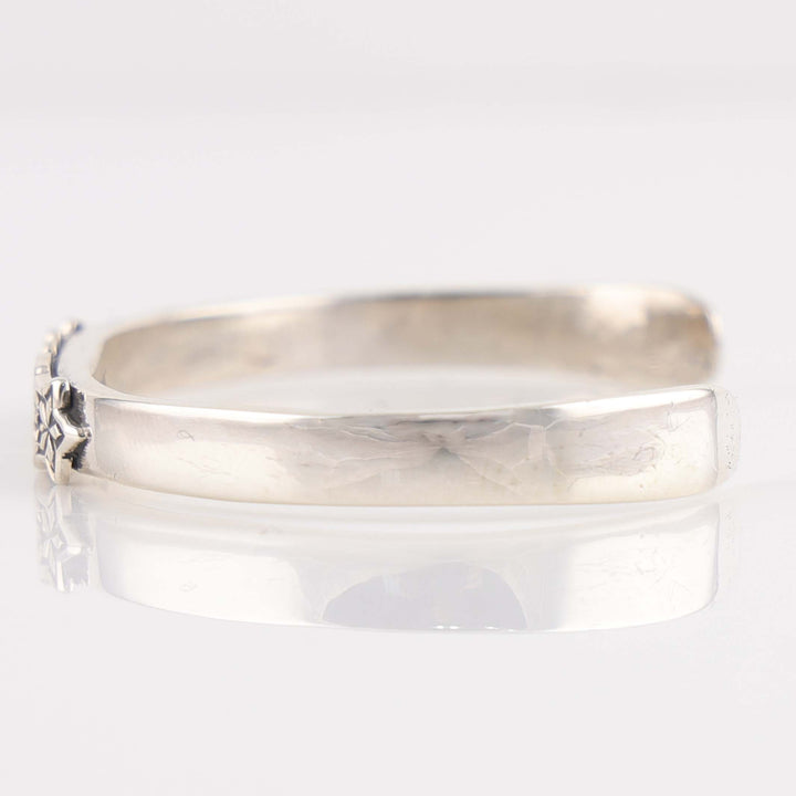 Silver Flower Cuff