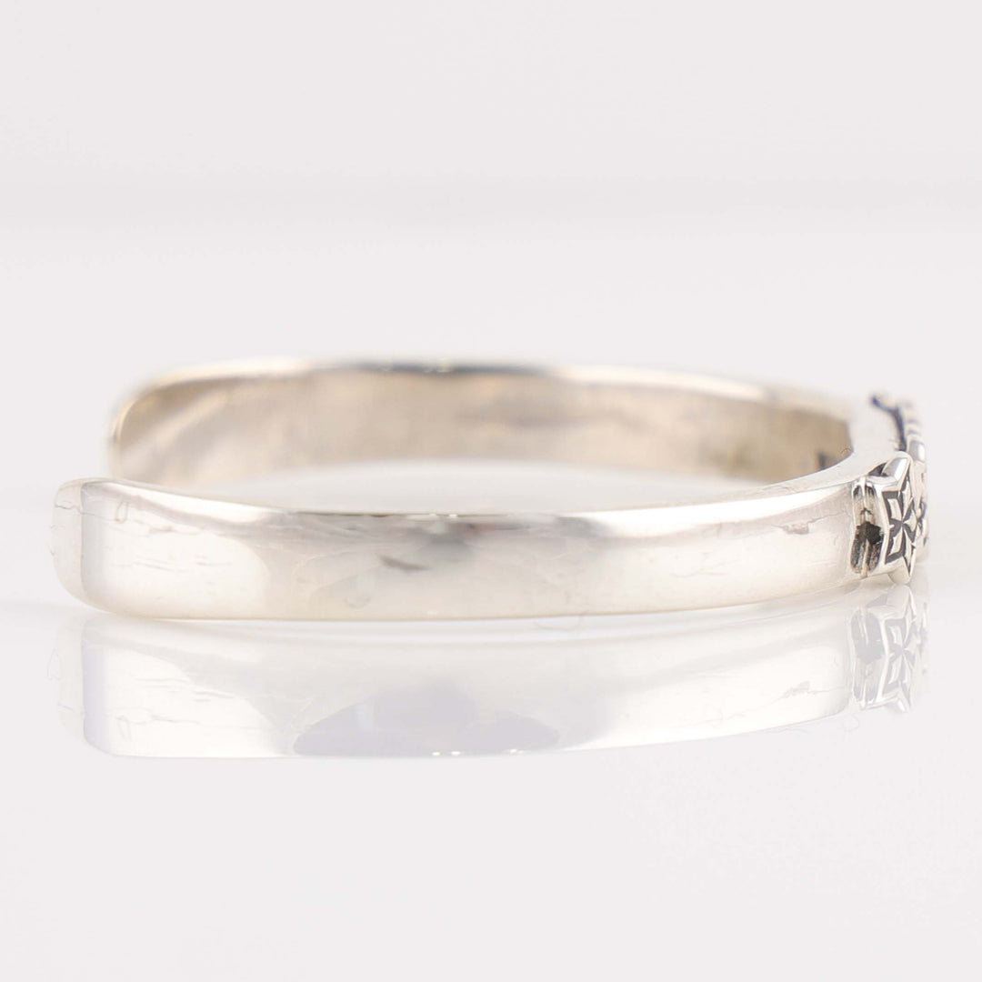 Silver Flower Cuff