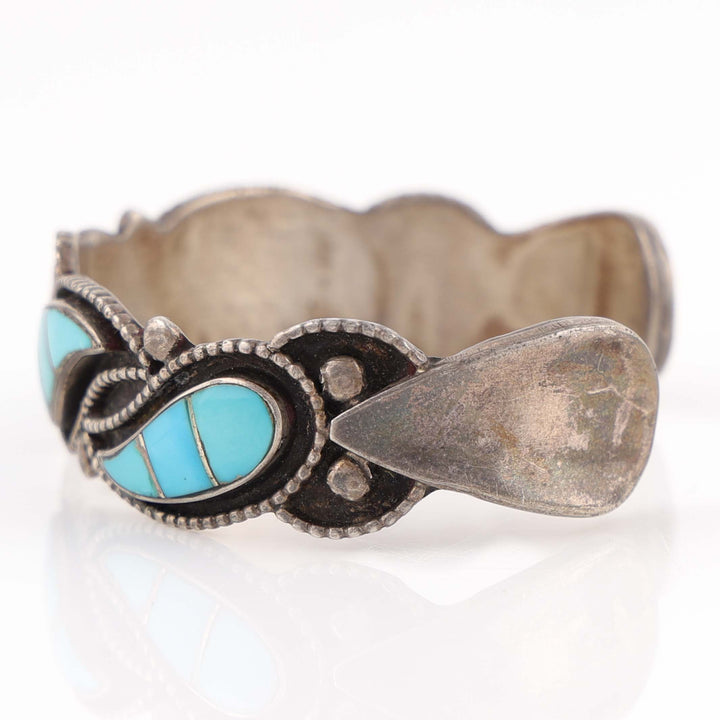 1960s Zuni Turquoise Inlay Cuff