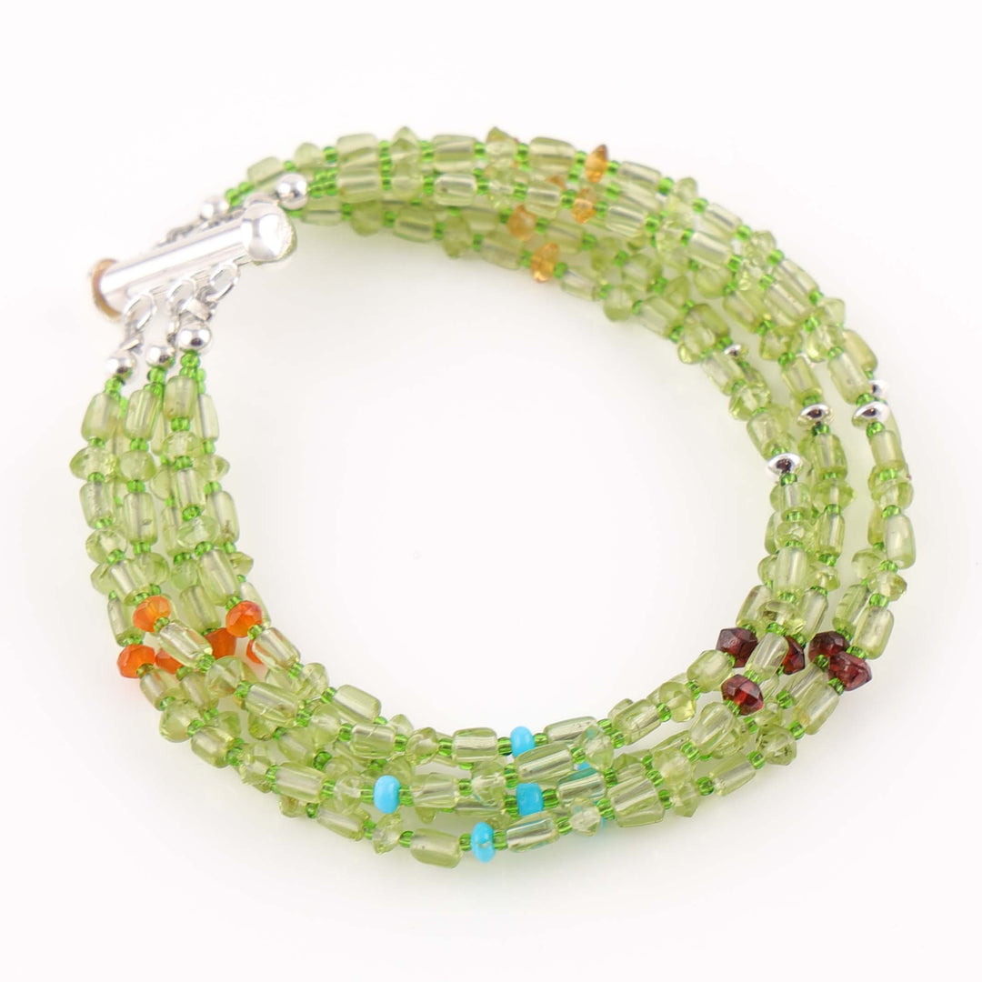 Peridot Bead Bracelet