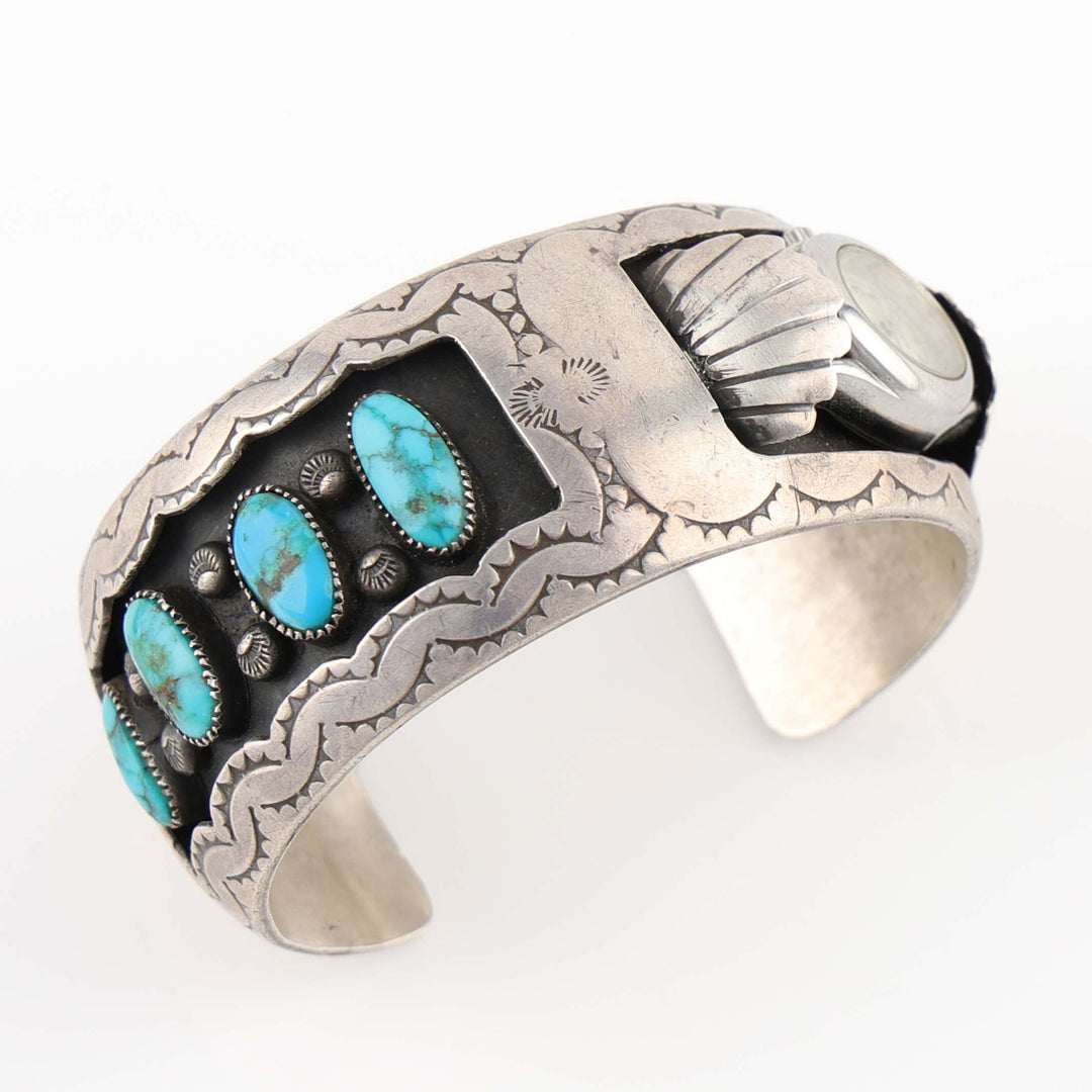 1970s Turquoise Watch Cuff